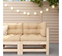 BOWEKAM Muebles, muebles de exterior, asientos al aire libre, sofás seccionales para exteriores, sofá esquinero con cojines, madera maciza de pino