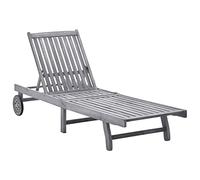 BOWEKAM Muebles, muebles de exterior, asientos al aire libre, tumbonas, tumbonas de madera maciza de acacia