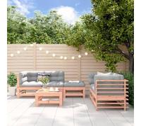 BOWEKAM Muebles, muebles de exterior, juegos de muebles de exterior, juego de 6 piezas de jardín de madera maciza Douglas