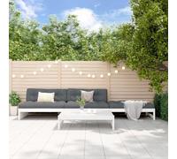 BOWEKAM Muebles, muebles de exterior, juegos de muebles de exterior, juego de salón de jardín de 4 piezas, madera maciza de pino blanco