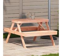 BOWEKAM Muebles, muebles de exterior, mesas de exterior, mesa de picnic, 105 x 134 x 75 cm, madera maciza Douglas