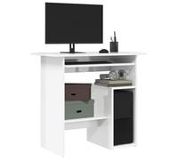 BOWEKAM Muebles, muebles de oficina, escritorios, escritorio blanco brillante, 80 x 45 x 74 cm, madera de ingeniería