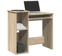 BOWEKAM Muebles, muebles de oficina, escritorios, escritorio con estantes, roble Sonoma, 84 x 40 x 78 cm, madera de ingeniería