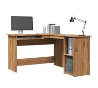 BOWEKAM Muebles, muebles de oficina, escritorios, escritorio esquinero, roble artesanal, 120 x 140 x 75 cm, madera de ingeniería