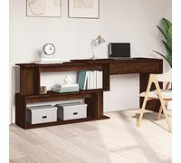 BOWEKAM Muebles, muebles de oficina, escritorios, escritorio esquinero, roble marrón, 200 x 50 x 76 cm, madera de ingeniería