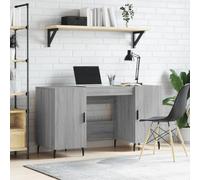 BOWEKAM Muebles, muebles de oficina, escritorios, escritorio gris Sonoma, 140 x 50 x 75 cm, madera de ingeniería