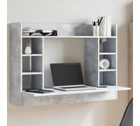 BOWEKAM Muebles, muebles de oficina, escritorios, escritorio montado en la pared, color gris hormigón, 105 x 48 x 75 cm, madera de ingeniería