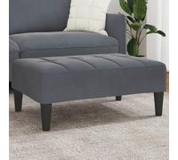 BOWEKAM Muebles, reposapiés, reposapiés, gris oscuro, 77 x 55 x 31 cm, terciopelo