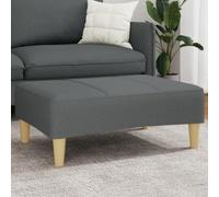 BOWEKAM Muebles, reposapiés, reposapiés, tela gris oscuro, 77 x 55 x 31 cm