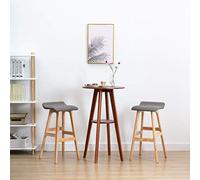 BOWEKAM Muebles, sillas, taburetes de mesa y bar, taburetes de bar, 2 piezas de tela gris oscuro