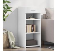 BOWEKAM Muebles y almacenamiento-buffets y aparadores-aparador blanco 40x42.5x93 cm madera de ingeniería