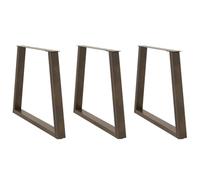BOWEKAM Patas de mesa de comedor en forma de V, 3 piezas de acero natural de 70 x 72 a 73,3 cm, accesorios de mesa, patas de mesa