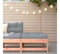 BOWEKAM Reposapiés de jardín con cojín de madera maciza Douglas