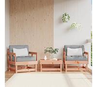 BOWEKAM Sillas de jardín para el hogar y el jardín con cojines, 2 piezas de madera maciza, opción de muebles de Douglas