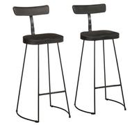 BOWEKAM Sillas de mesa y taburetes de bar, 2 unidades, color negro, 49 x 43 x 103 cm, mango de madera maciza