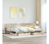 BOWEKAM Sofá cama con nido y cajones sin colchón, 80 x 200 cm, elección de muebles