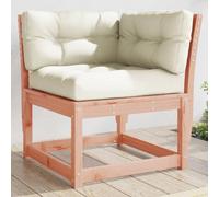 BOWEKAM Sofá esquinero de jardín con cojines 73x73x78 cm madera maciza Douglas