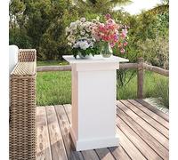 BOWEKAM Soporte para plantas de jardín y césped, color blanco, 40 x 40 x 60 cm, madera maciza de pino