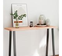 BOWEKAM Tablero de mesa para hogar y jardín, 120 x 40 x (2-4) cm, madera maciza sin tratar, borde vivo, elección de muebles