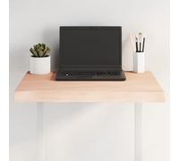 BOWEKAM Tablero de mesa para hogar y jardín, 60 x 40 x (2-4) cm, madera maciza sin tratar, borde vivo, elección de muebles