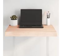 BOWEKAM Tablero de mesa para hogar y jardín, 60 x 60 x (2-6) cm, madera maciza sin tratar, borde vivo, elección de muebles