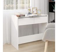 BOWEKAM Tables-Accent - Mesas auxiliares, mesa consola blanca, 89 x 41 x 76,5 cm, acero