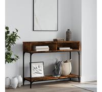BOWEKAM Tables-Accent - Mesas auxiliares, mesa consola de roble ahumado, 100 x 30,5 x 75 cm, madera de ingeniería