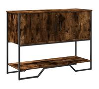 BOWEKAM Tables-Accent - Mesas auxiliares, mesa consola de roble ahumado, 100 x 35 x 74,5 cm, madera de ingeniería