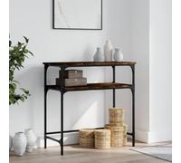 BOWEKAM Tables-Accent - Mesas auxiliares, mesa consola de roble ahumado, 75 x 35,5 x 75 cm, madera de ingeniería