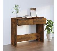 BOWEKAM Tables-Accent - Mesas auxiliares, mesa consola de roble ahumado, 90 x 36 x 75 cm, madera de ingeniería