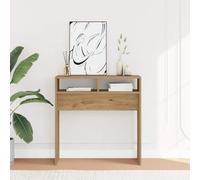 BOWEKAM Tables-Accent - Mesas auxiliares, mesa consola de roble artesanal, 78 x 30 x 80 cm, madera de ingeniería