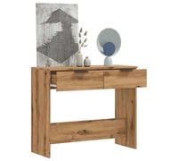 BOWEKAM Tables-Accent - Mesas auxiliares - Mesa consola de roble artesanal 90 x 36 x 75 cm, madera de ingeniería