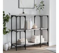 BOWEKAM Tables-Accent Mesas auxiliares - Mesa consola gris Sonoma 102 x 35 x 90 cm, madera de ingeniería