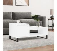 BOWEKAM Tables-Accent Meses-Mesas de centro-Mesa de café Blanco 100x50x45 cm Madera de ingeniería