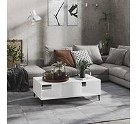 BOWEKAM Tables-Accent Meses-Mesas de centro-Mesa de café Blanco 103,5 x 60 x 35 cm Madera de ingeniería