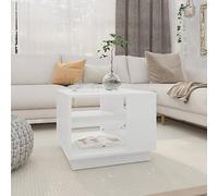 BOWEKAM Tables-Accent Meses-Mesas de centro-Mesa de centro Blanco 55x55x43 cm Madera de ingeniería