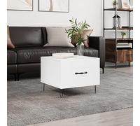 BOWEKAM Tables-Accent Meses-Mesas de centro-Mesa de centro, color blanco brillante, 50 x 50 x 40 cm, madera de ingeniería