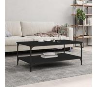 BOWEKAM Tables-Accent Meses-Mesas de centro-Mesa de centro-Mesa de café Negro 100x55x40 cm Madera de ingeniería