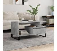 BOWEKAM Tables-Mesas de centro, mesa de centro, color gris hormigón, 90 x 49 x 45 cm, madera de ingeniería