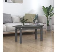 BOWEKAM Tables-Mesas de centro, mesa de centro, mesa de centro, color gris, 80 x 40 x 35 cm, madera maciza de pino