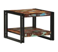 BOWEKAM Tables-Mesas de centro, mesa de centro, multicolor, 50 x 50 x 38 cm, madera maciza reciclada