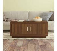 BOWEKAM Tables-Mesas de centro, mesa de centro, roble marrón, 102 x 50 x 45 cm, madera de ingeniería