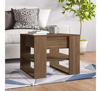 BOWEKAM Tables-Mesas de centro, mesa de centro, roble marrón, 55,5 x 55 x 45 cm, madera de ingeniería