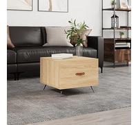 BOWEKAM Tables-Mesas de centro, mesa de centro, roble Sonoma, 50 x 50 x 40 cm, madera de ingeniería