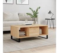 BOWEKAM Tables-Mesas de centro, mesa de centro, roble Sonoma, 90 x 50 x 36,5 cm, madera de ingeniería