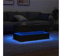 BOWEKAM Tables-Mesas de centro-Mesas de centro-Mesa de centro con luces LED, roble negro, 90 x 50 x 40 cm