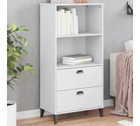 BOWEKAM Viken - Estantería para hogar y jardín, color blanco, 60 x 35 x 123 cm, diseño de muebles de madera