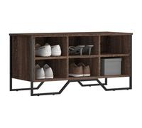 BOWEKAM Zapatero de madera de roble marrón, 90 x 38 x 45,5 cm