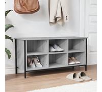 BOWEKAM Zapatero gris Sonoma 100x35x50 cm Madera de ingeniería