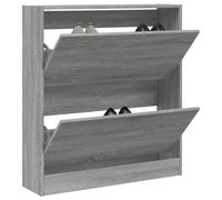 BOWEKAM Zapatero gris Sonoma 80x21x87,5 cm madera de ingeniería